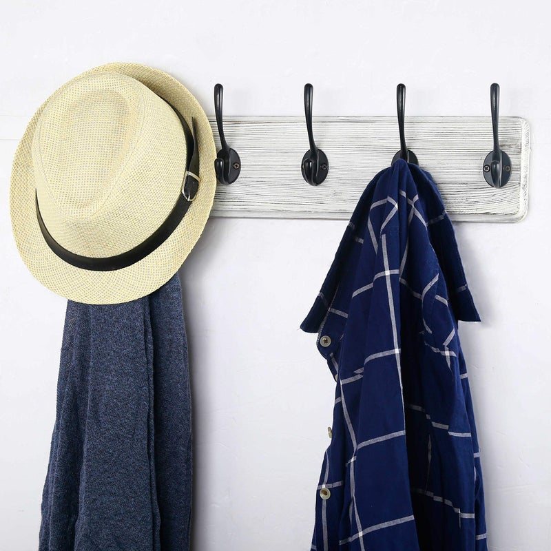 WEBI Coat Rack Wall Mount,Coat Hanger Wall,16" Hole to Hole,Coat Hooks Wall Mounted,Hook Rack Rail,5 Hooks for Hanging Coats,Hats,Jacket,Clothes,Entryway,Black/White - Image 5